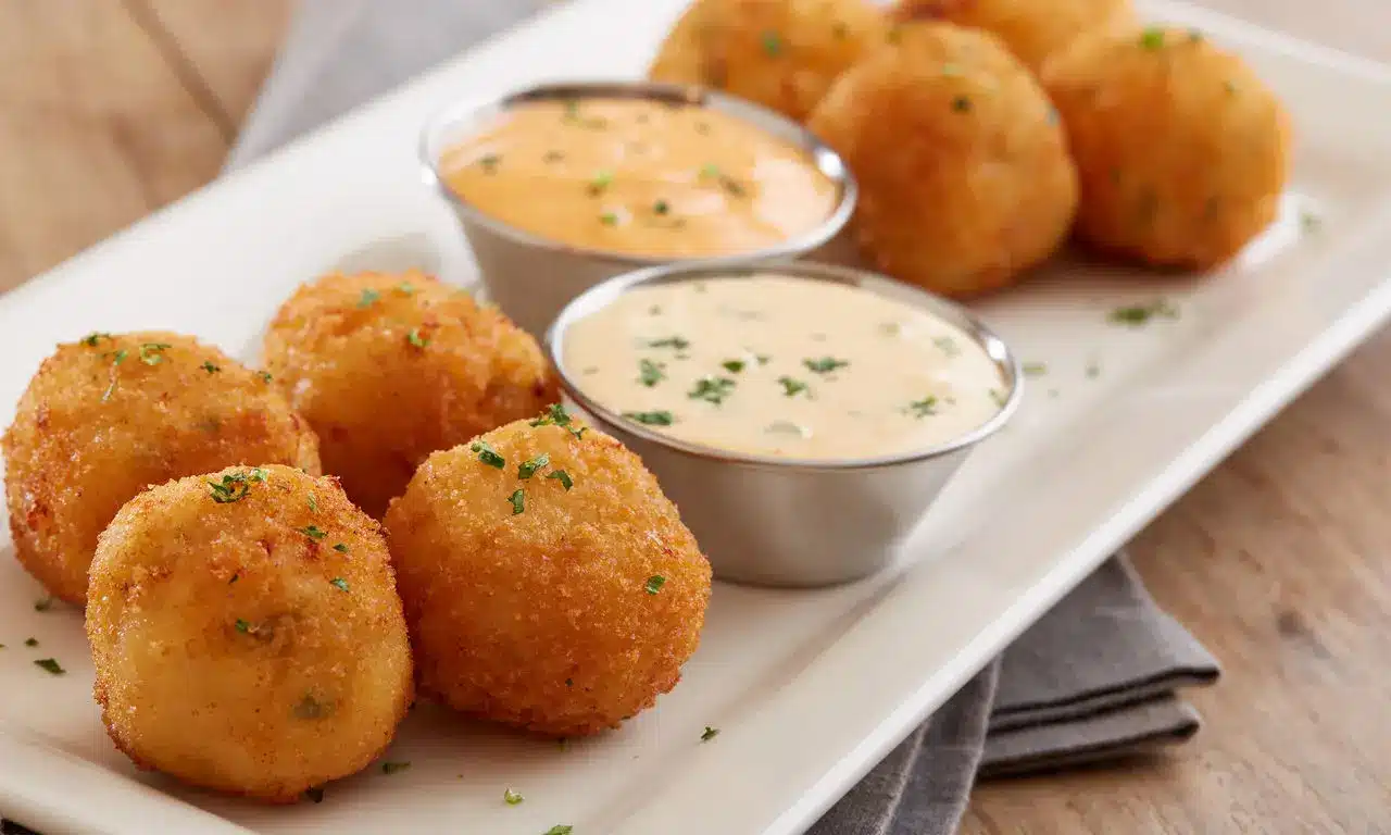 BJ's Fried Couscous Mac Cheese Balls Price Nutrition and Allergen Fried Couscous Mac & Cheese Balls