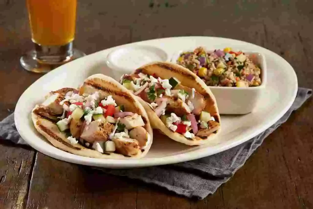 Enlightened Mediterranean Chicken Pita Tacos