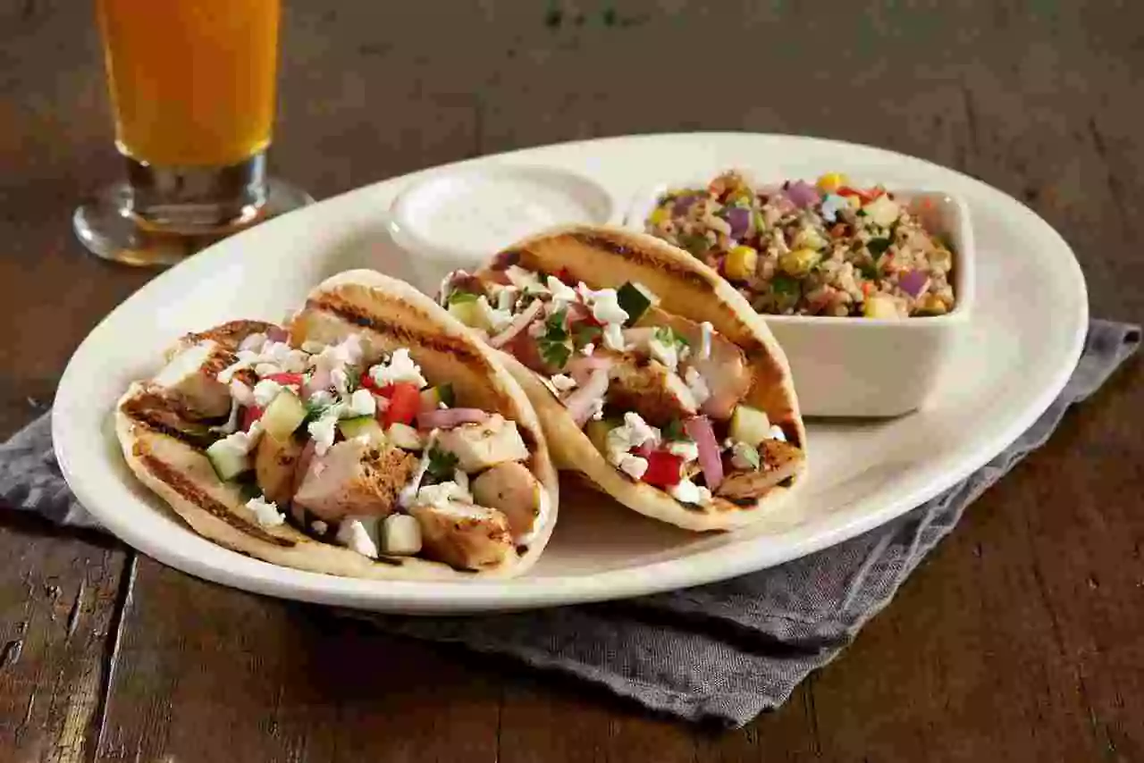 BJ’s Enlightened Mediterranean Chicken Pita Tacos Price Nutrition and Allergen Enlightened Mediterranean Chicken Pita Tacos